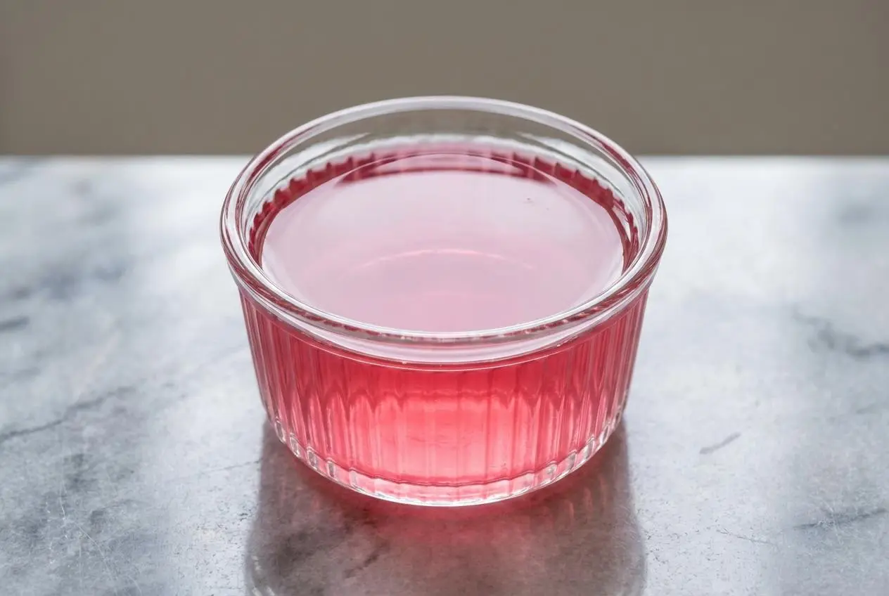 All Recipes Vibrant pink gelatin recipe cut into cubes in a glass dish, infused with hibiscus and rosehip tea for a floral, healthy twist.
